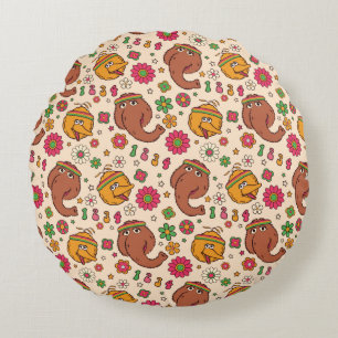 Coussins Ronds Snuffleupagus et Big Bird Super Flower Motif