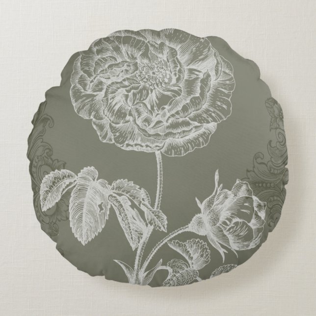 Coussins Ronds Soulagement floral I (Devant)