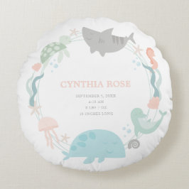 Coussins Ronds Sous la mer Baby Girl Keepsaké Nursery