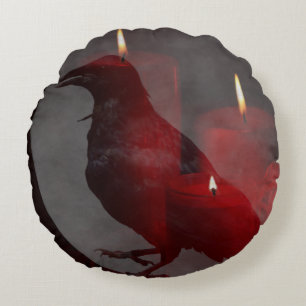Coussins Ronds "Sous ton sort en rouge"