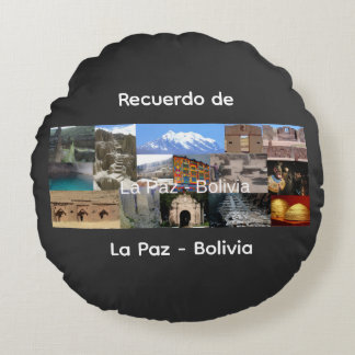Coussins Ronds Souvenir de La Paz Bolivie