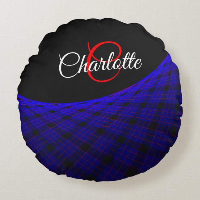 Coussins Ronds Space Carpet Geometric Round Pillow (Devant)