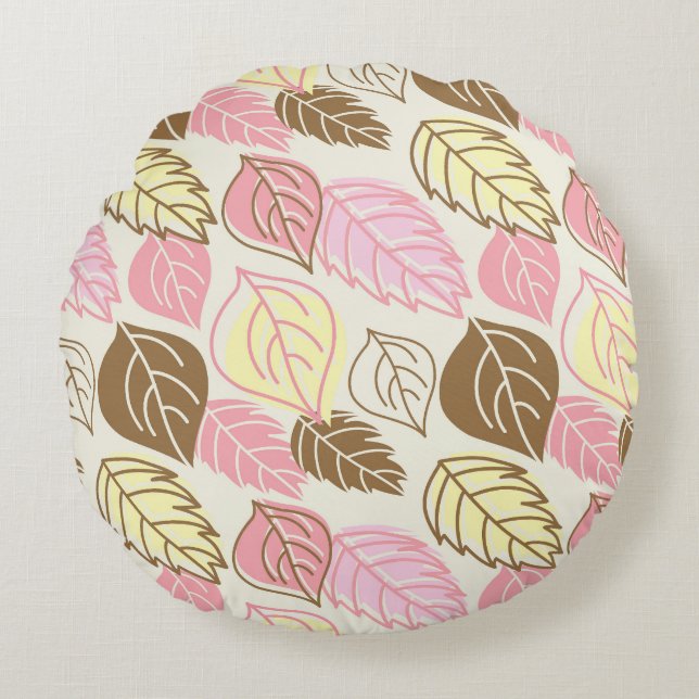 Coussins Ronds Splendor d'automne : Motif sans feuille (Devant)