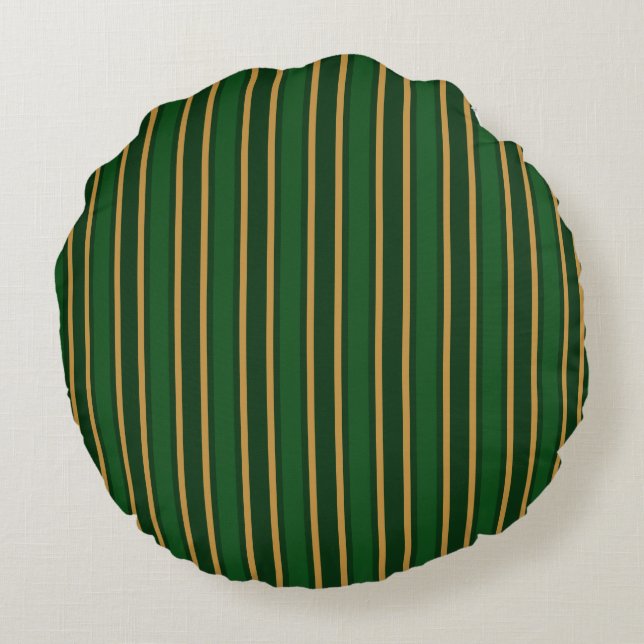 Coussins Ronds Springbok vert et or bonbons rayures (Dos)