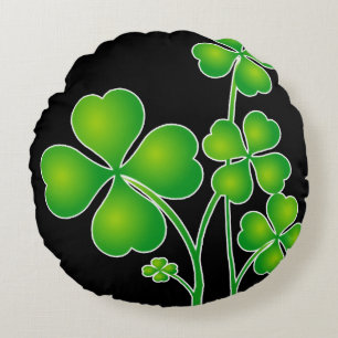 Coussins Ronds St. Patrick's Day Clover / Shamrocks + vos idées
