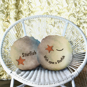 Coussins Ronds Starfish Souriant visage Winking Whimsical