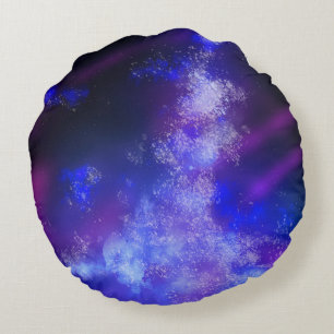 Coussins Ronds Stars Nuit Ciel Midnight bleu Voie Lactée
