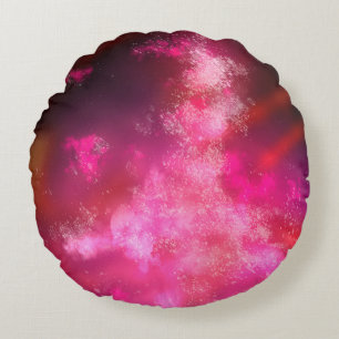 Coussins Ronds Stars Nuit Ciel Minuit Voie Lactée Rose