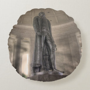 Coussins Ronds Statue en bronze du mémorial Thomas Jefferson