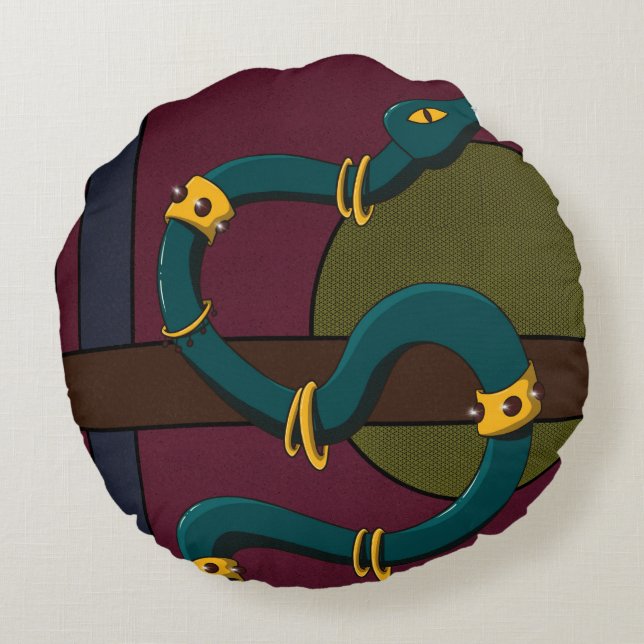 Coussins Ronds Sticker Carré Snake (Dos)