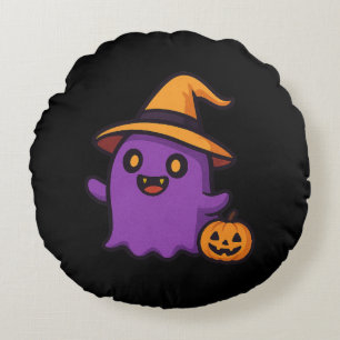 Coussins Ronds Sticker Halloween Ghost