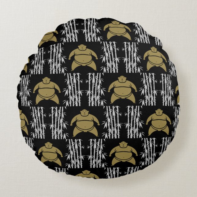 Coussins Ronds Sumo Wrestler (Devant)