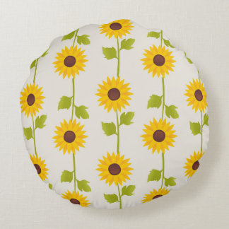 Coussins Ronds Sunshine Symphony : Une pilule Carré de tournesol