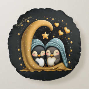 Coussins Ronds Sweet Dreams mignonne Design Penguin
