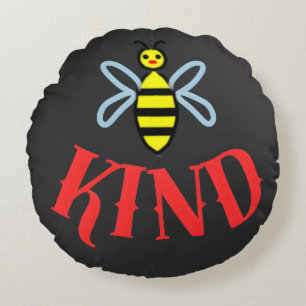 Coussins Ronds T-Shirt Cadeau Personnalisé « Abeille Gentille »