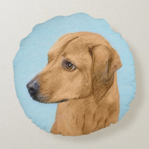 Coussins Ronds Tableau Rhodesian Ridgeback - Art Chien original