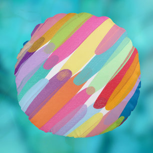 Coussins Ronds Taches de couleur diagonales, peinture Abstraite