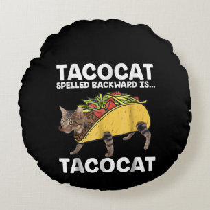 Coussins Ronds Taco & Chat - Tacocat Arrimé À L'Arrière Est Ta
