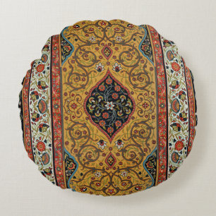 Coussins Ronds Tapis Élegant Tapisserie Perse Antique Riche