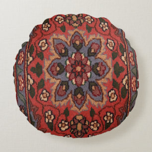 Coussins Ronds Tapis floral d'orient turc antique persan