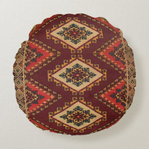 Coussins Ronds Tapis Oriental Turc Persan Ancien