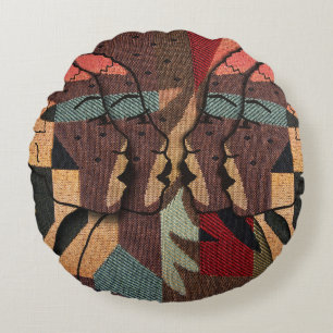 Coussins Ronds Tapisserie africaine