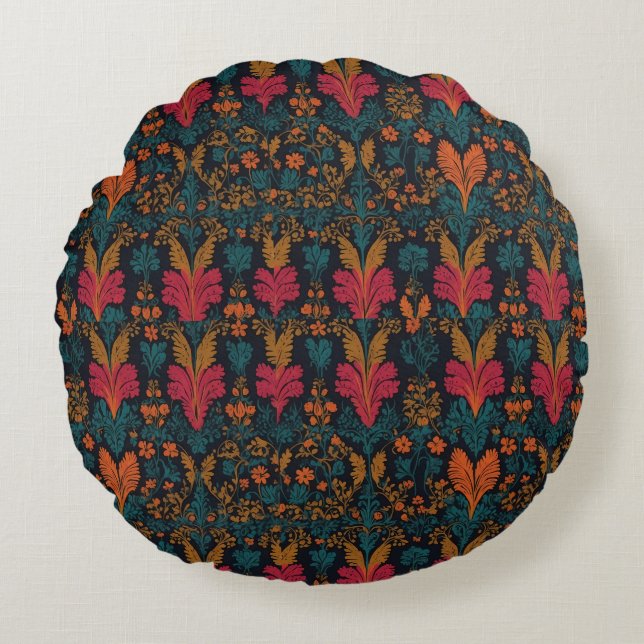 Coussins Ronds Tapisserie florale (Devant)