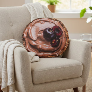 Coussins Ronds Tarte Cerise Chocolat