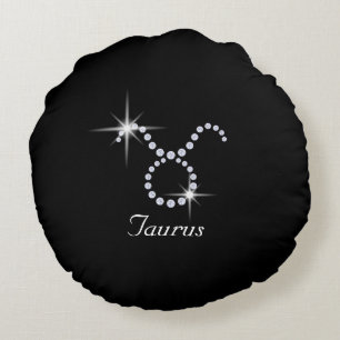 Coussins Ronds Taureau diamant scintillant 