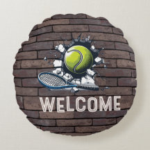 Tennis Bienvenue joueur de tennis boule fissure mu