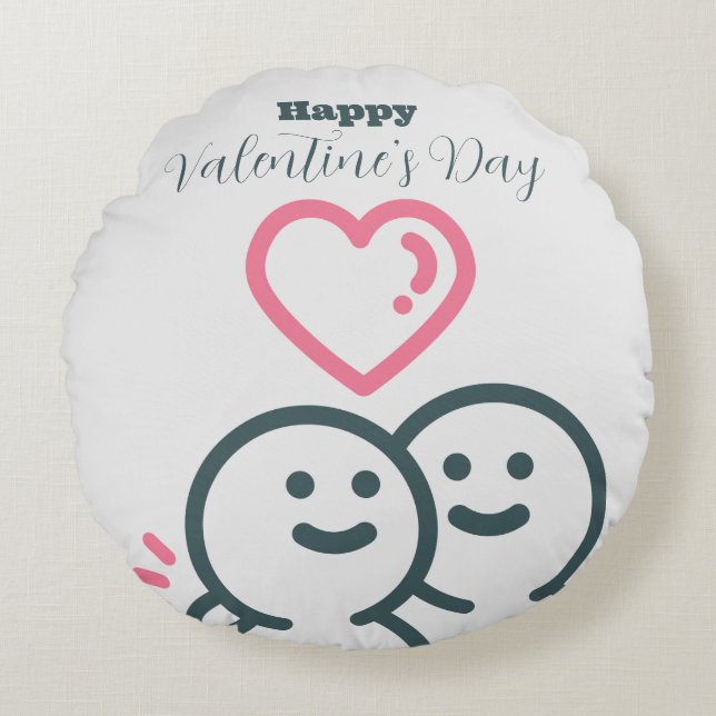 Coussins Ronds Tête ronde Saint-Valentin (Devant)