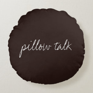 Coussins Ronds Texte personnalisé sur le chocolat noir
