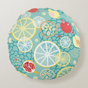 Coussins Ronds Texture des fruits