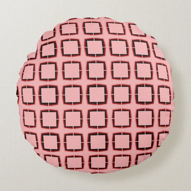 Coussins Ronds Texture moderne rose (Devant)