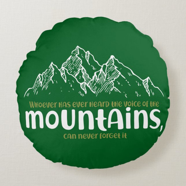 Coussins Ronds The Voice of the Mountains (Devant)