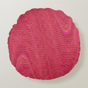 Coussins Ronds Threads tissés Abstraits, Oreiller rond Rose