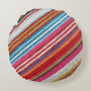 Coussins Ronds Tissu en laine rayée : cosy, élégant