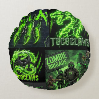 Coussins Ronds TOCOCLAWS Néon Vert Dragon Électrique - Million Ve