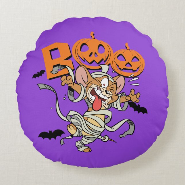 Coussins Ronds Tom & Jerry | Jerry est si effrayant (Devant)