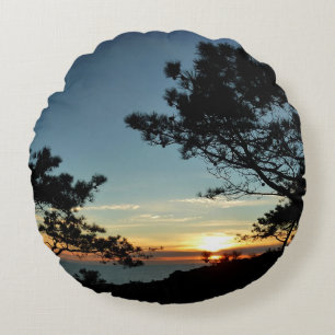 Coussins Ronds Torrey Pine Sunset III Paysage californien