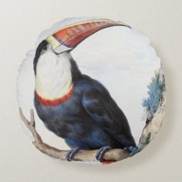Coussins Ronds Toucan à bec rouge (1748) par Aert Schouman