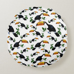 Coussins Ronds Toucan tropicaux - Jungle ludique