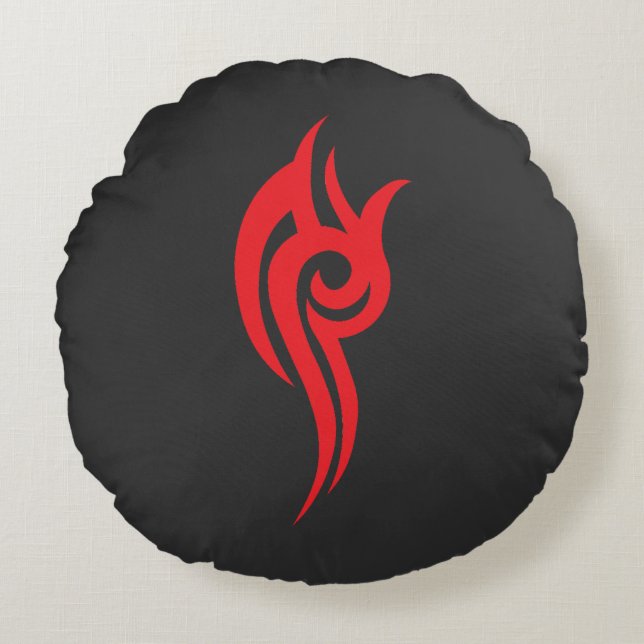 Coussins Ronds Traditional Tattoo Art Inspired Design (Devant)
