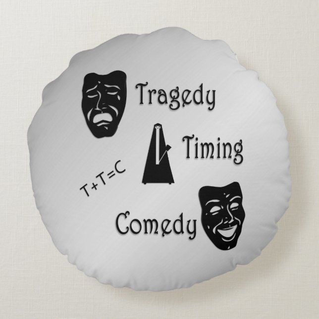 Coussins Ronds Tragédie + Timing Equals Comédie Théâtre (Dos)