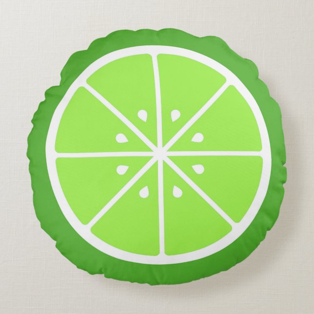 Coussins Ronds Tranche de citron vert (Devant)