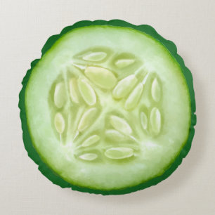 Coussins Ronds Tranche De Concombre De Pickle