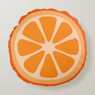 Coussins Ronds Tranche orange