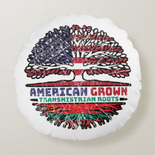 Coussins Ronds Transnistrie Transnistrie American États-Unis Tree