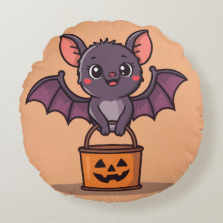 Coussins Ronds Trick ou traitement chauve-souris