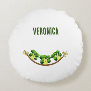 Coussins Ronds Trois brocoli